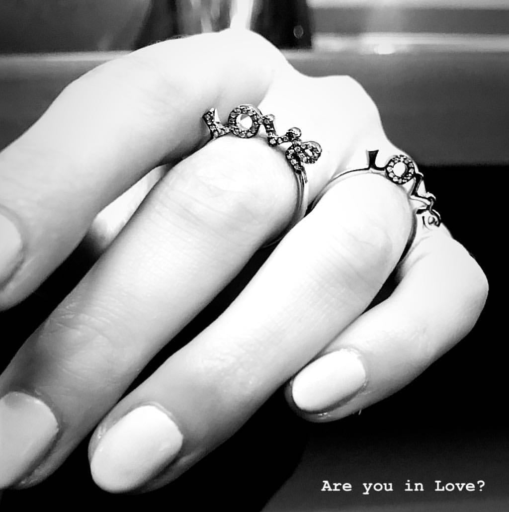 O MY LOVE! RING GREY DIAMONDS