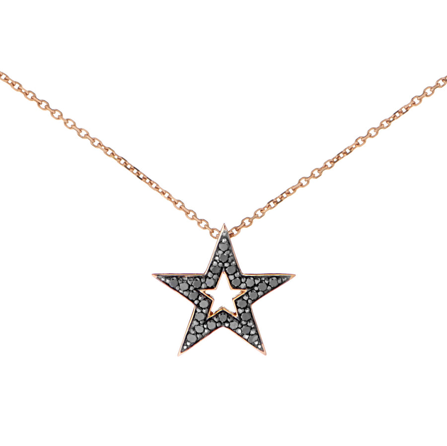 SAIRA NECKLACE BLACK DIAMONDS