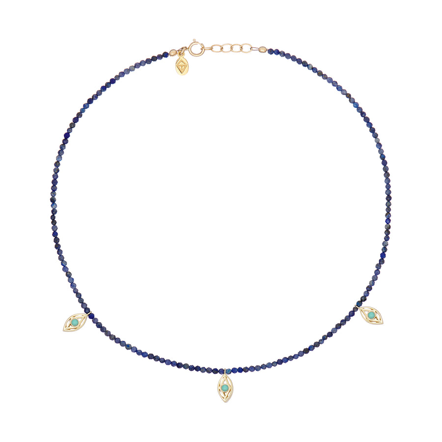 EYE OF MAGIC NECKLACE LAPIS LAZULI BEADS