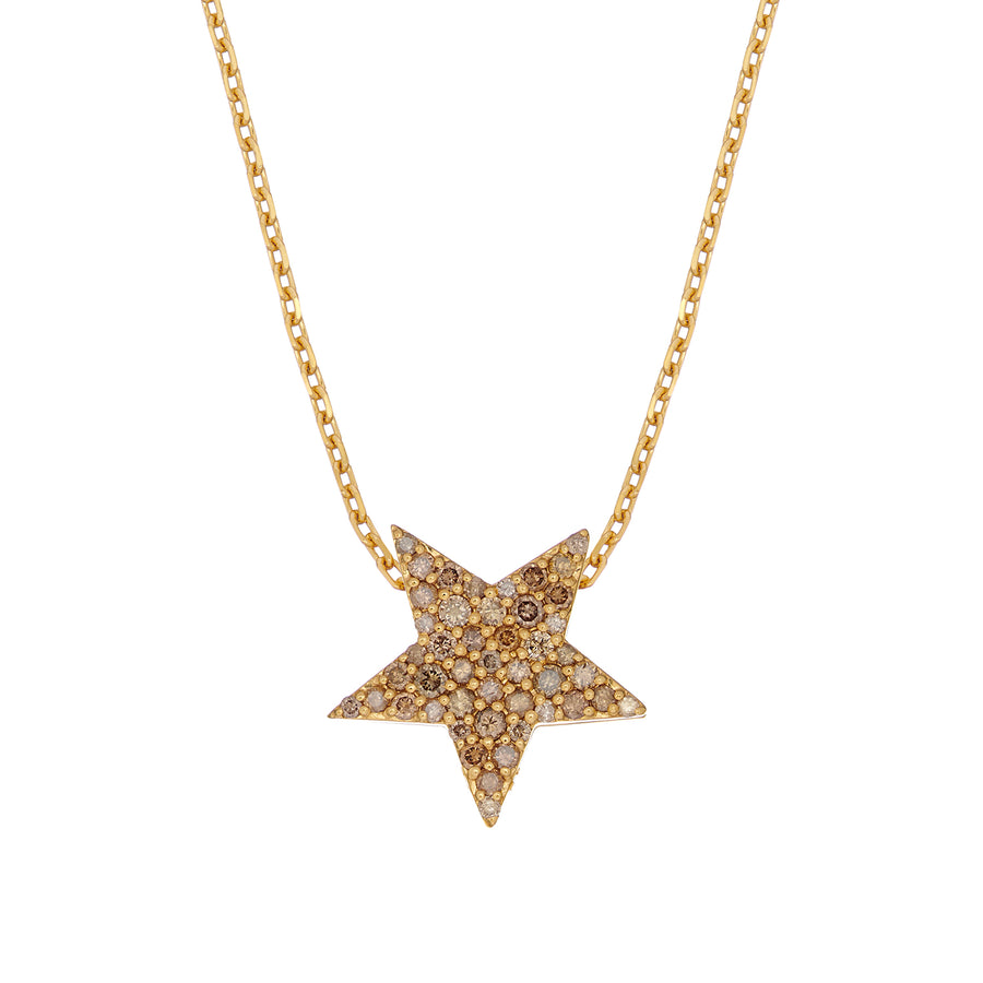 LONE STAR REVERSIBLE NECKLACE BLACK AND CHAMPAGNE DIAMONDS