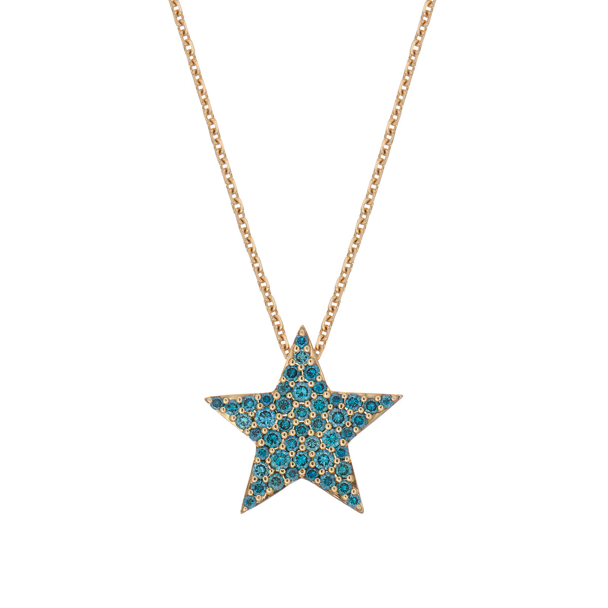 LONE STAR REVERSIBLE NECKLACE BLUE & WHITE DIAMONDS