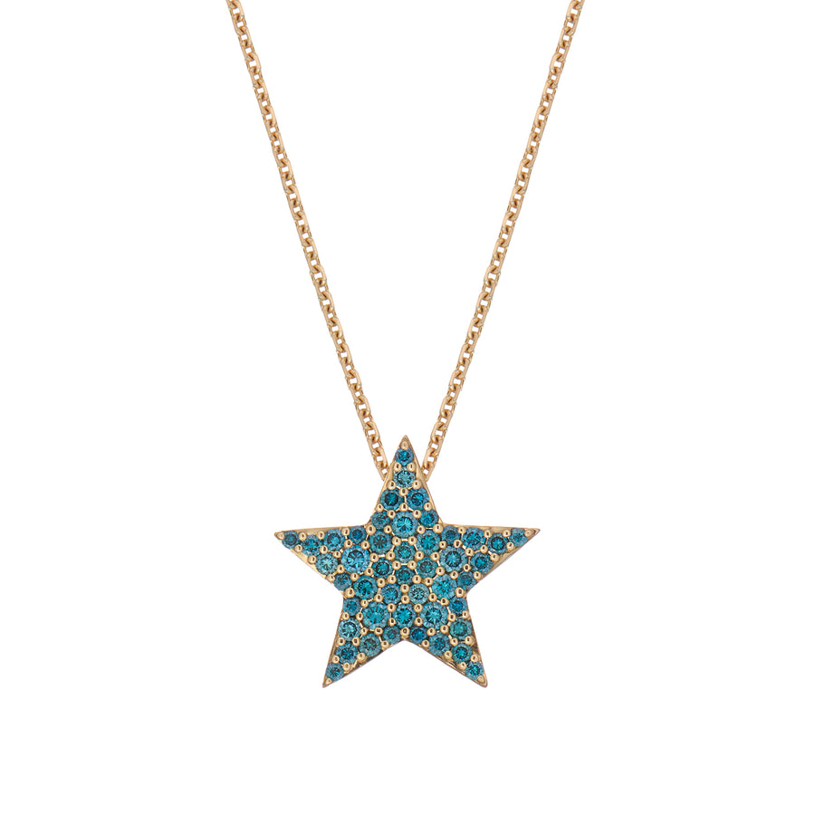 LONE STAR REVERSIBLE NECKLACE BLUE & WHITE DIAMONDS