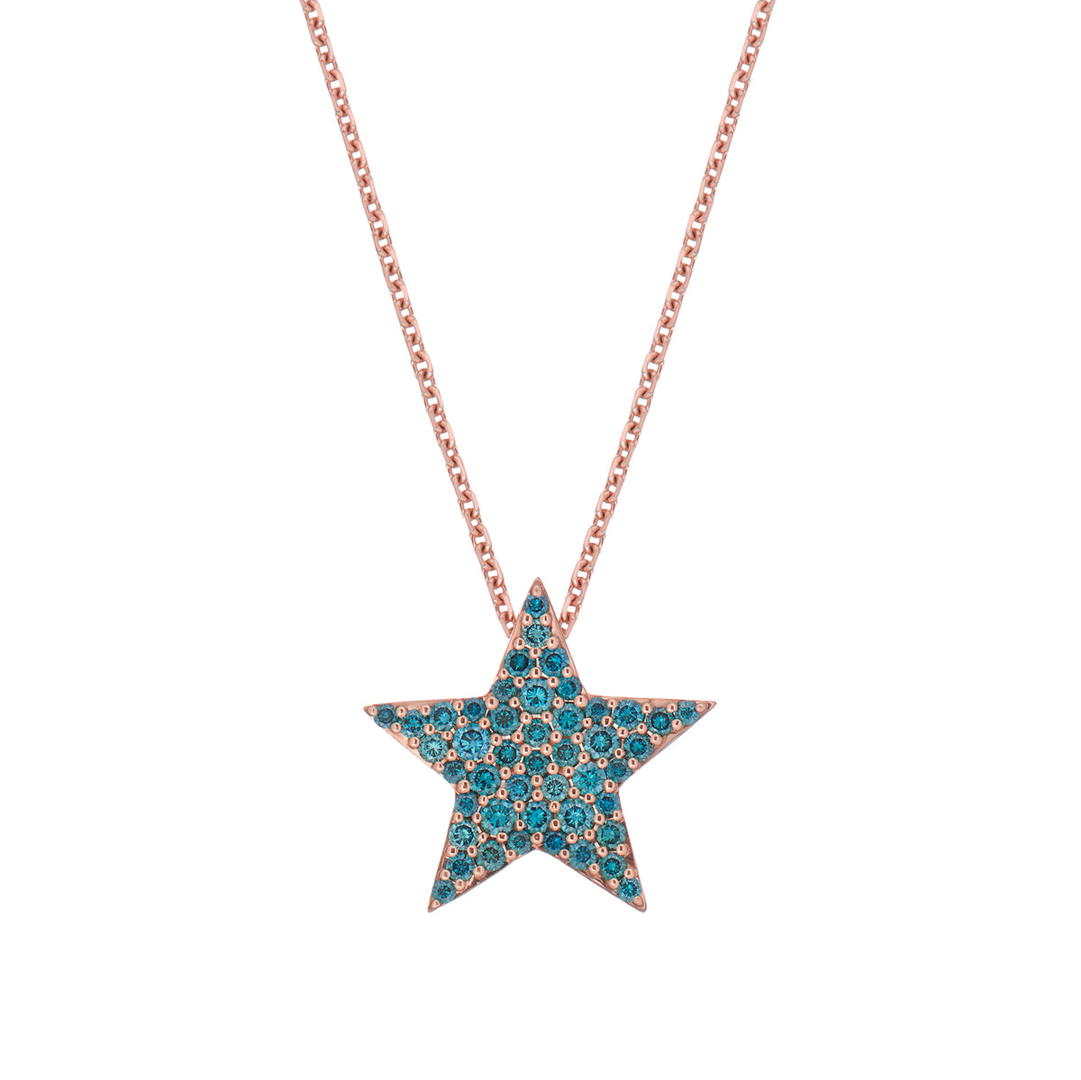 LONE STAR REVERSIBLE NECKLACE BLUE & WHITE DIAMONDS