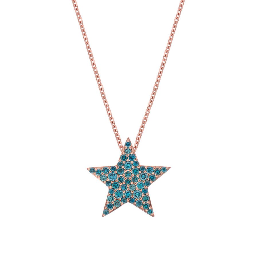LONE STAR REVERSIBLE NECKLACE BLUE & WHITE DIAMONDS