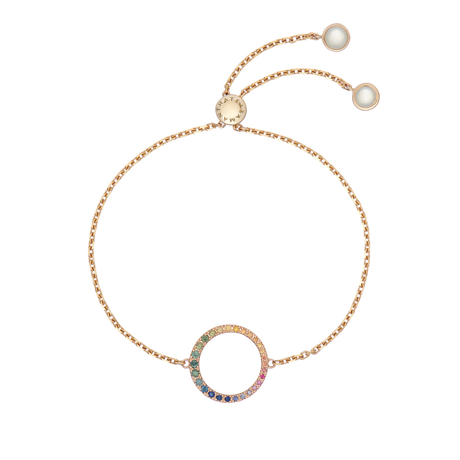 MAGIC CIRCLE O BRACELET RAINBOW SAPPHIRES