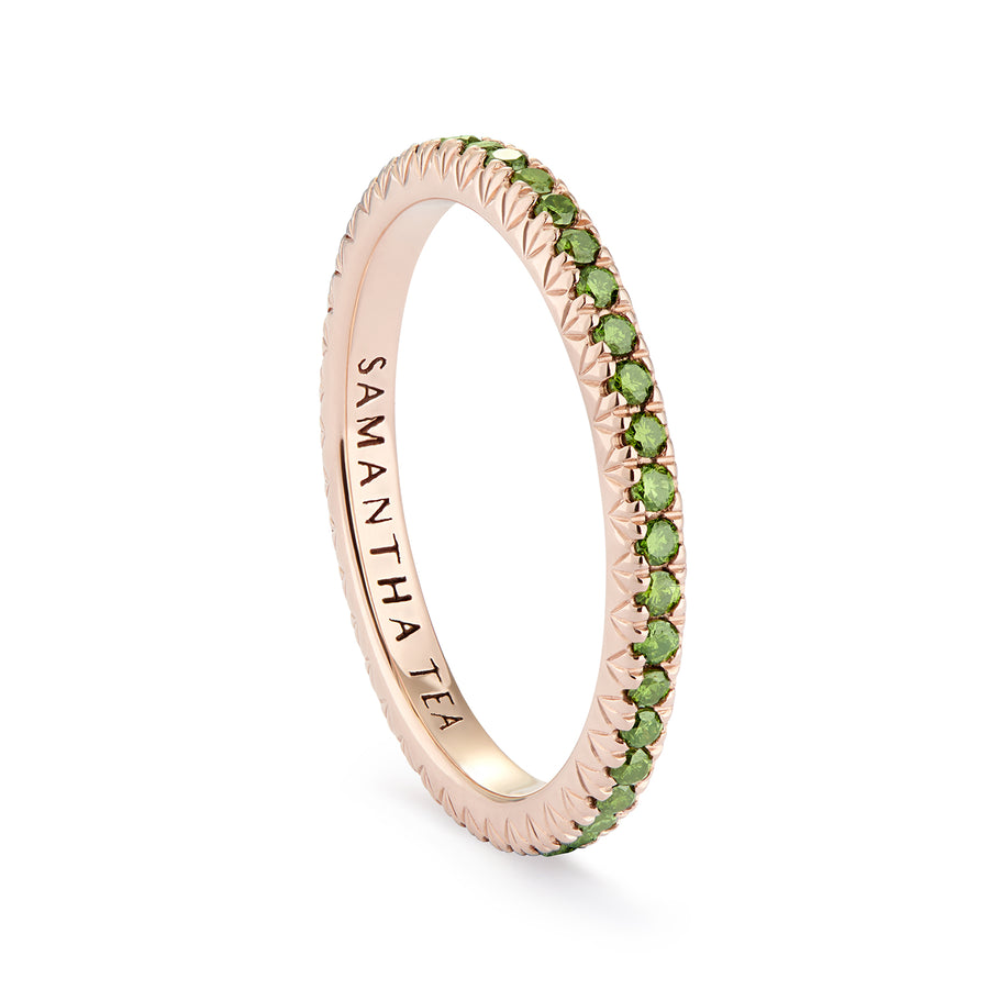 MINI NORANI PINKY RING GREEN DIAMONDS