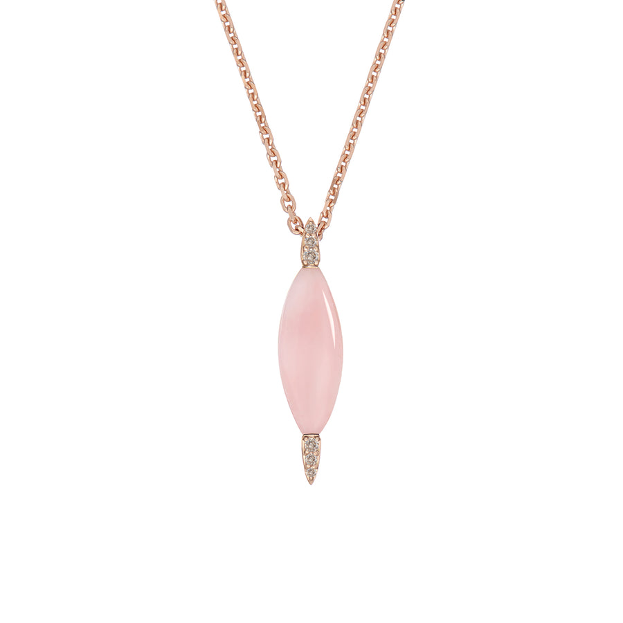 VENUS NECKLACE PINK OPAL & CHAMPAGNE DIAMONDS