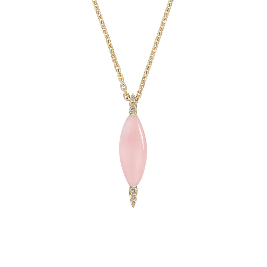 VENUS NECKLACE PINK OPAL & CHAMPAGNE DIAMONDS