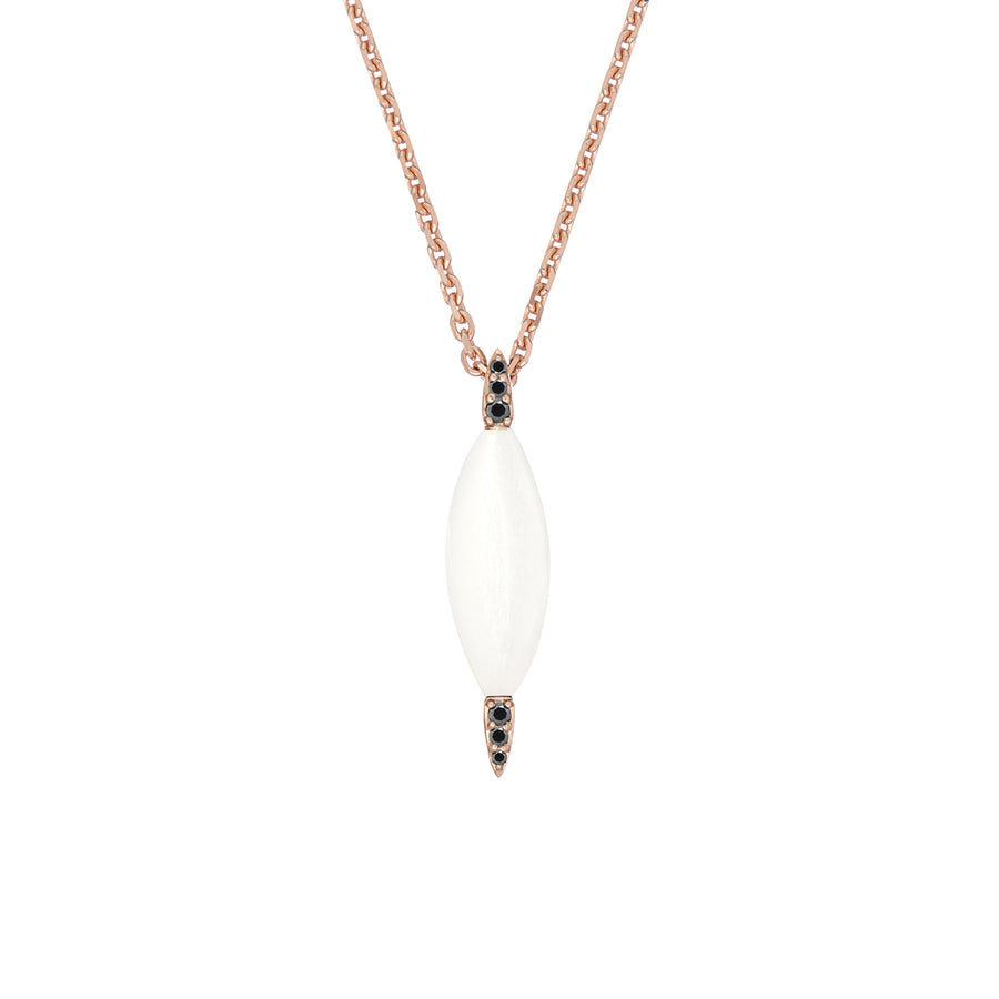 VENUS NECKLACE MOONSTONE & BLACK DIAMONDS