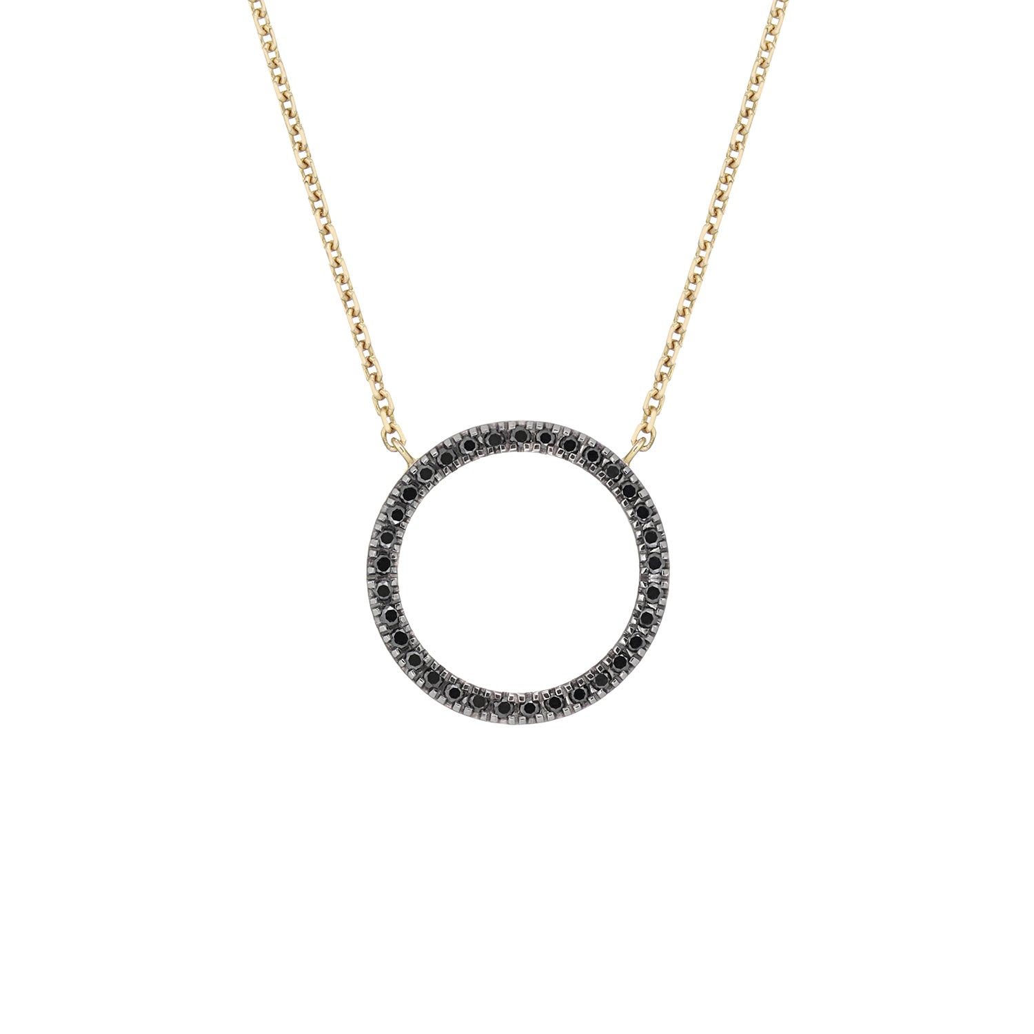 MAGIC CIRCLE 15 NECKLACE BLACK DIAMONDS