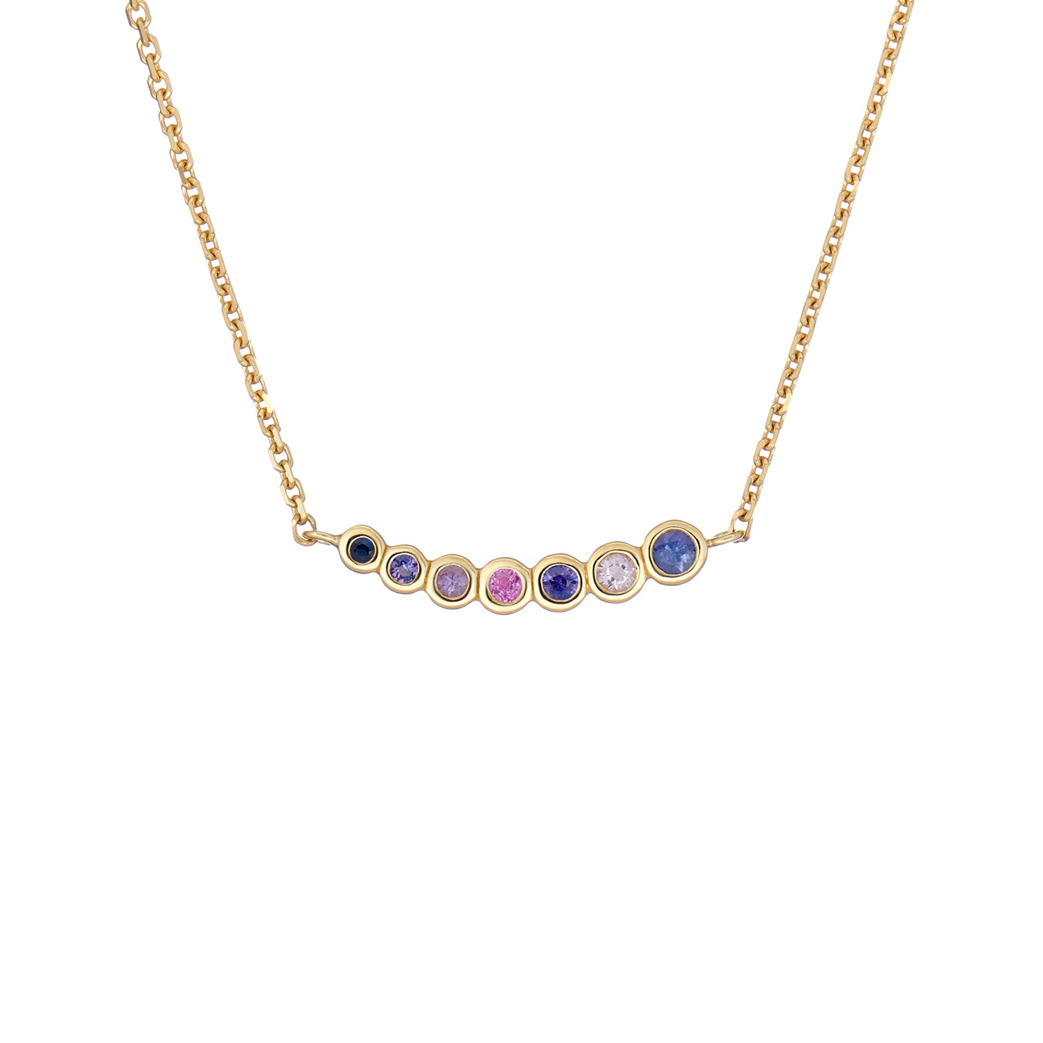 VALTINA NECKLACE MULTICOLOR SAPPHIRES