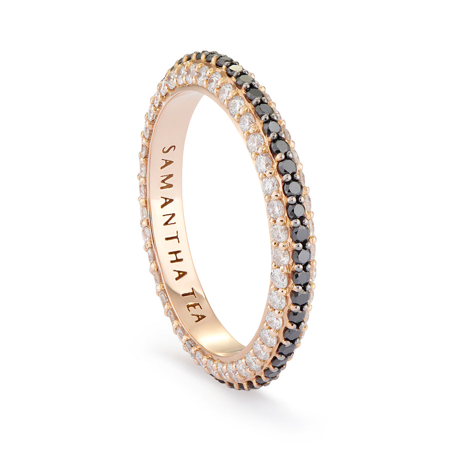 BELLATRIX RING BLACK AND WHITE DIAMONDS
