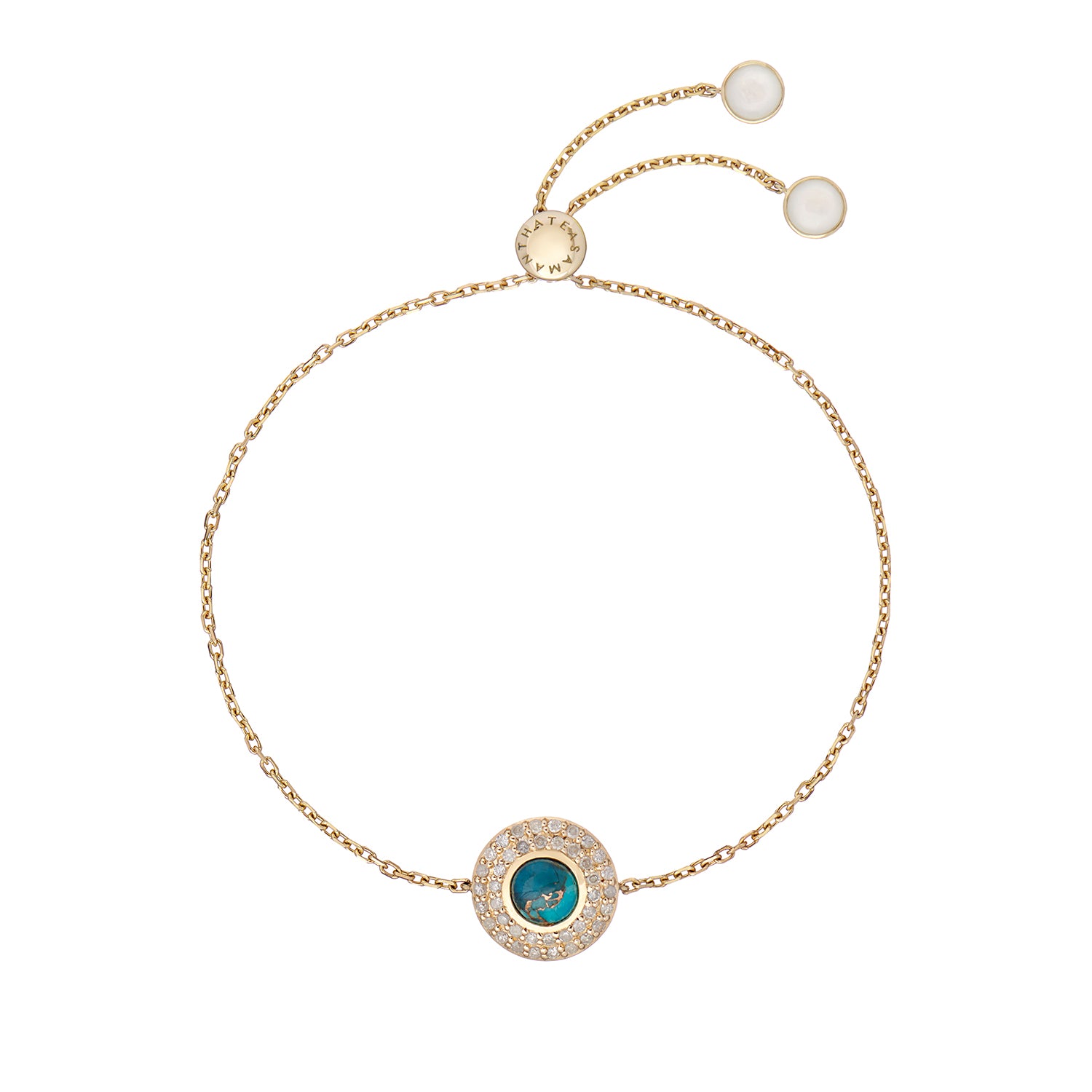 SEDONIE BRACELET PERSIAN TURQUOISE & GREY DIAMONDS
