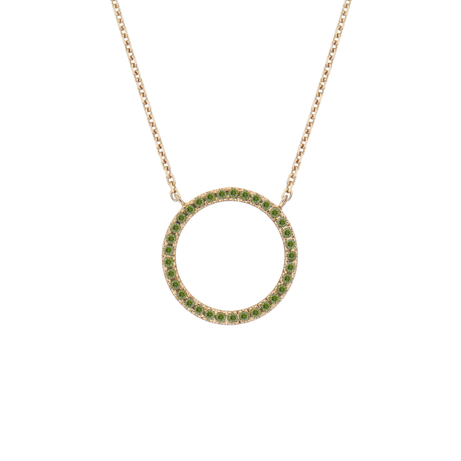 MAGIC CIRCLE 15 NECKLACE GREEN DIAMONDS