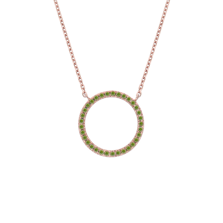 MAGIC CIRCLE 15 NECKLACE GREEN DIAMONDS