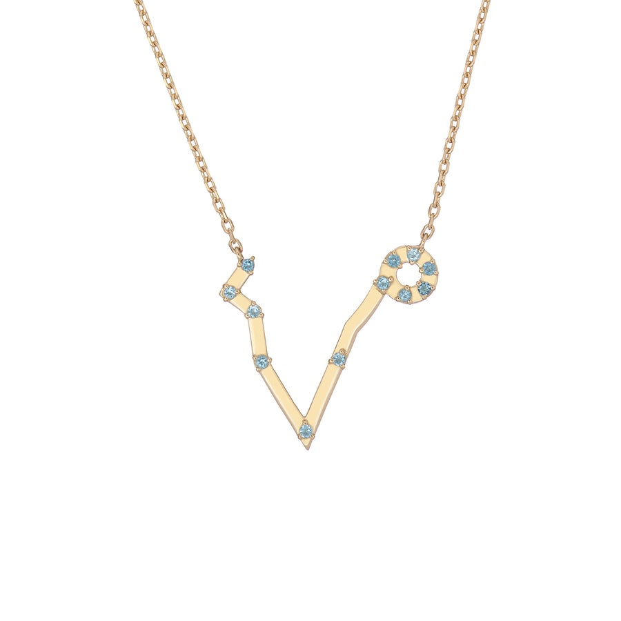 PISCES CONSTELLATION NECKLACE AQUAMARINE