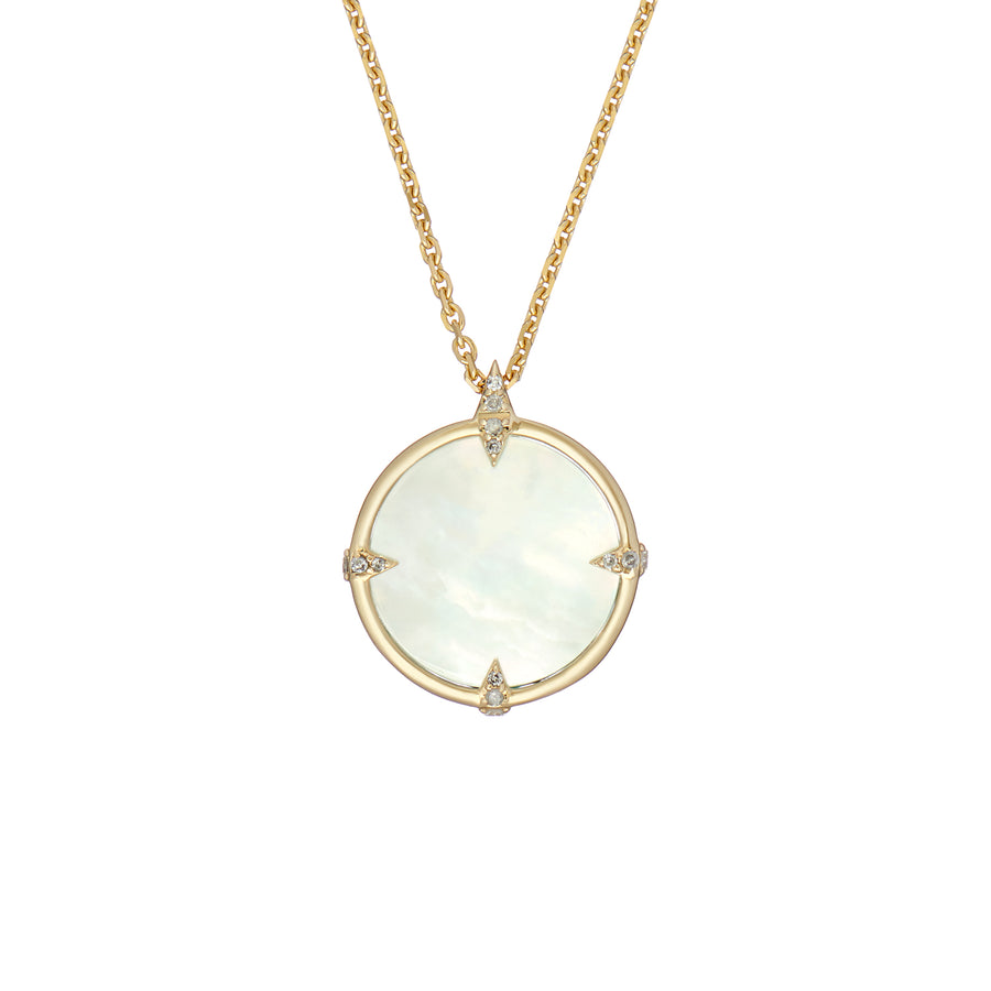 AURA NECKLACE WHITE MOTHER OF PEARL & PERSIAN TURQUOISE