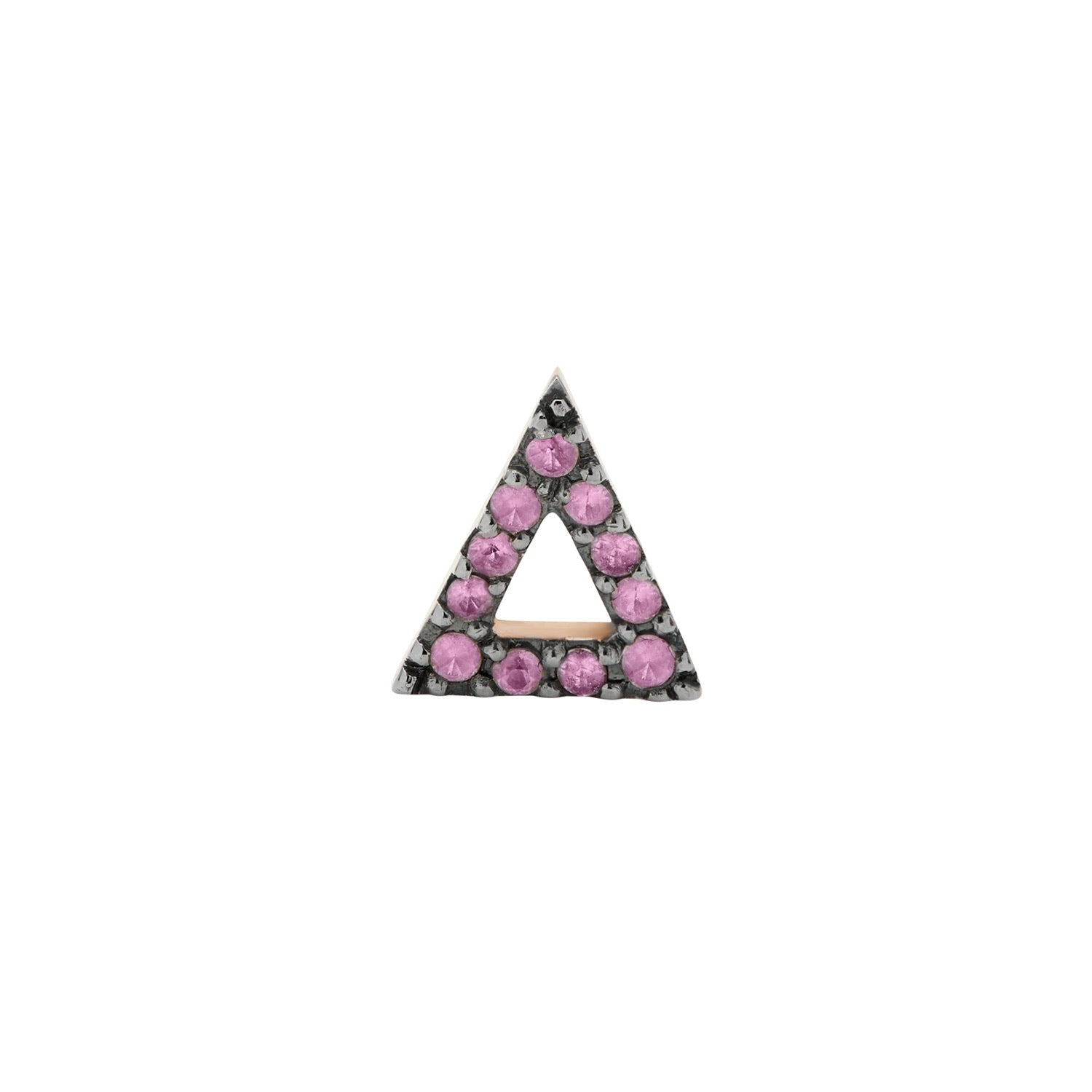 TRIANGLE STUD PINK SAPPHIRES
