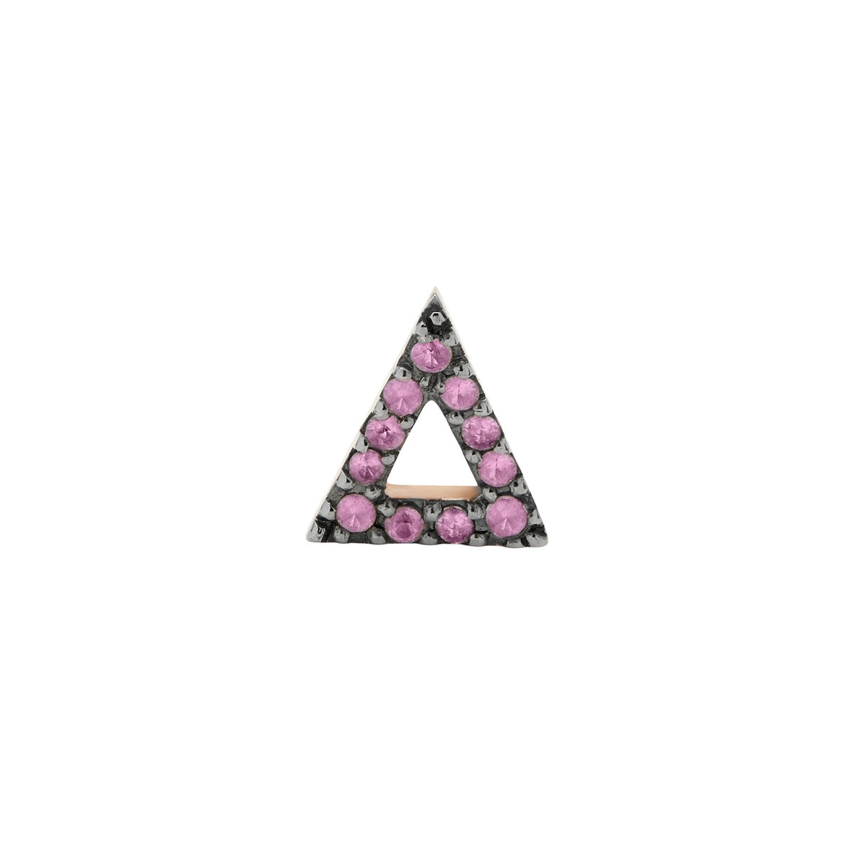 TRIANGLE STUD PINK SAPPHIRES