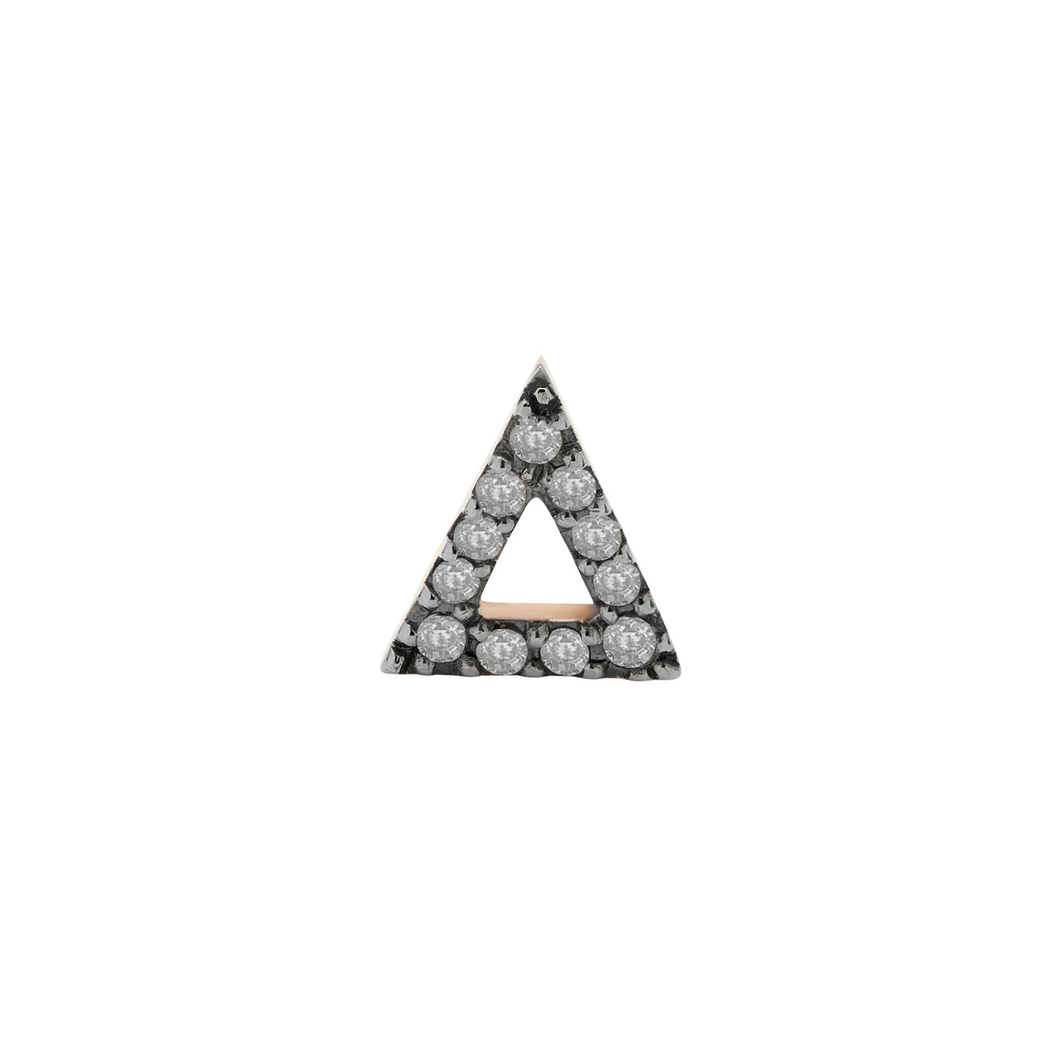 TRIANGLE STUD GREY DIAMONDS