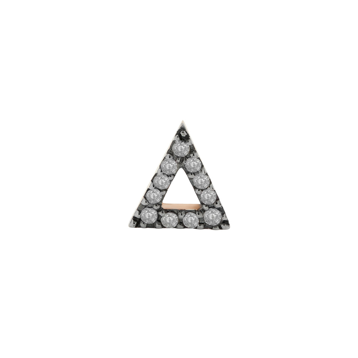 TRIANGLE STUD GREY DIAMONDS