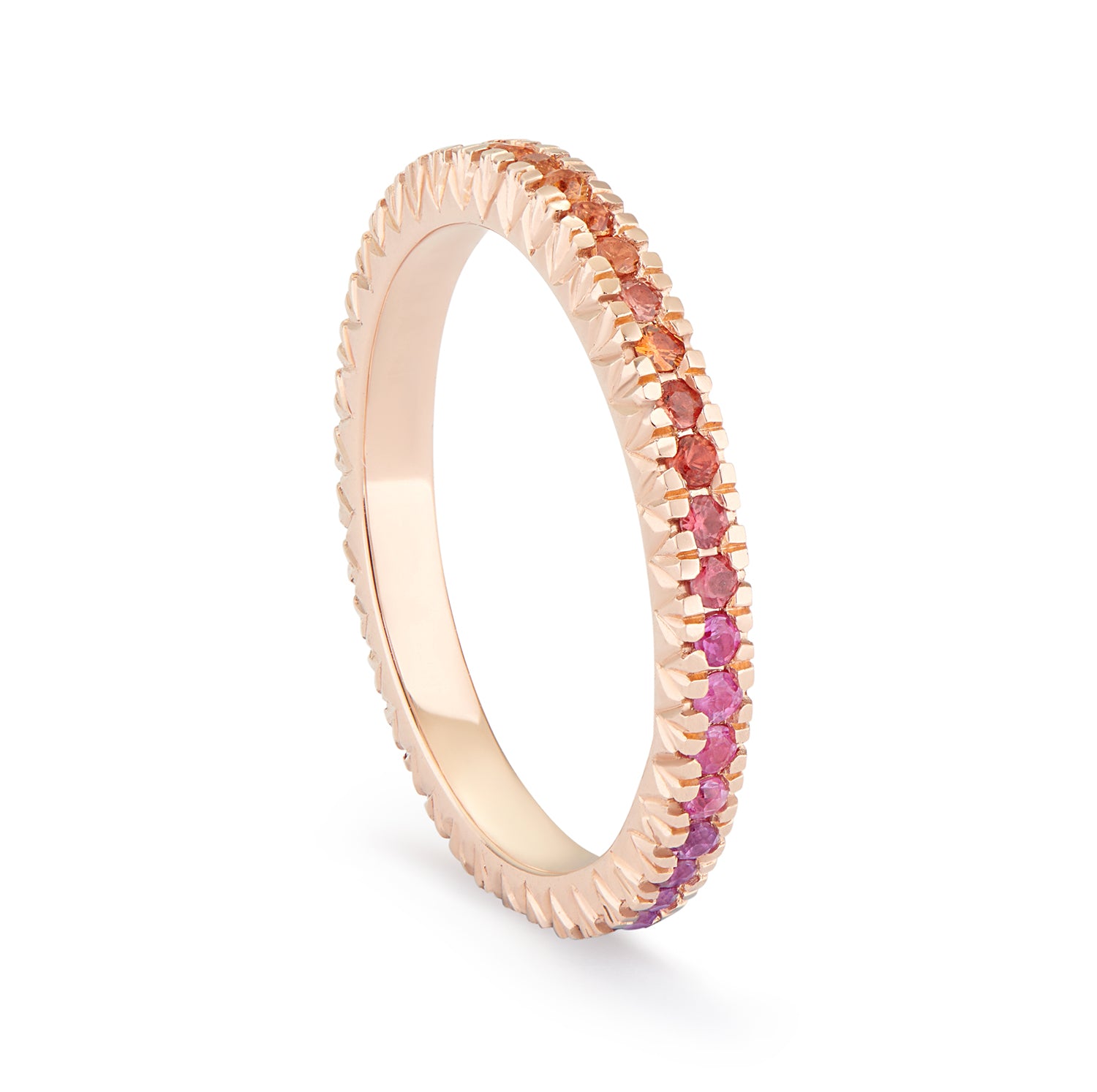NORANI PINKY RING RAINBOW SAPPHIRES