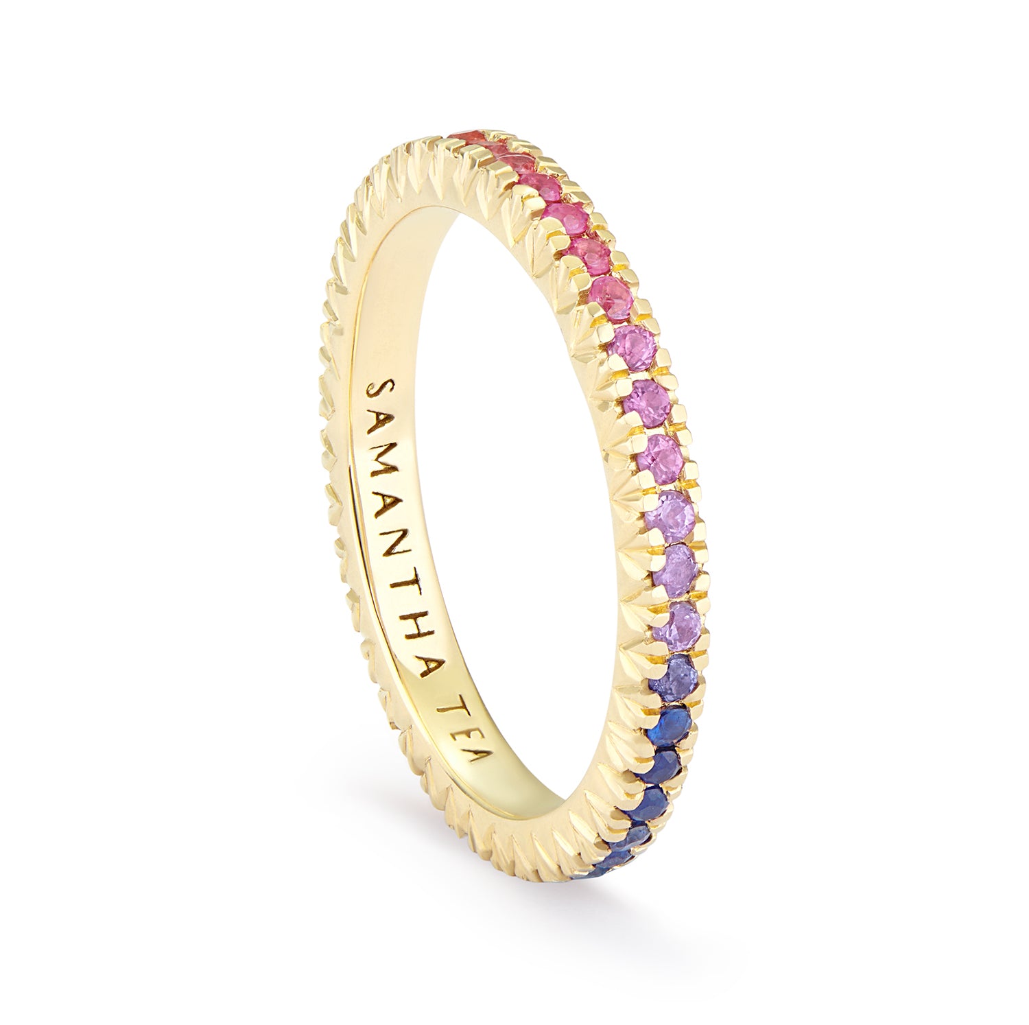 NORANI PINKY RING RAINBOW SAPPHIRES