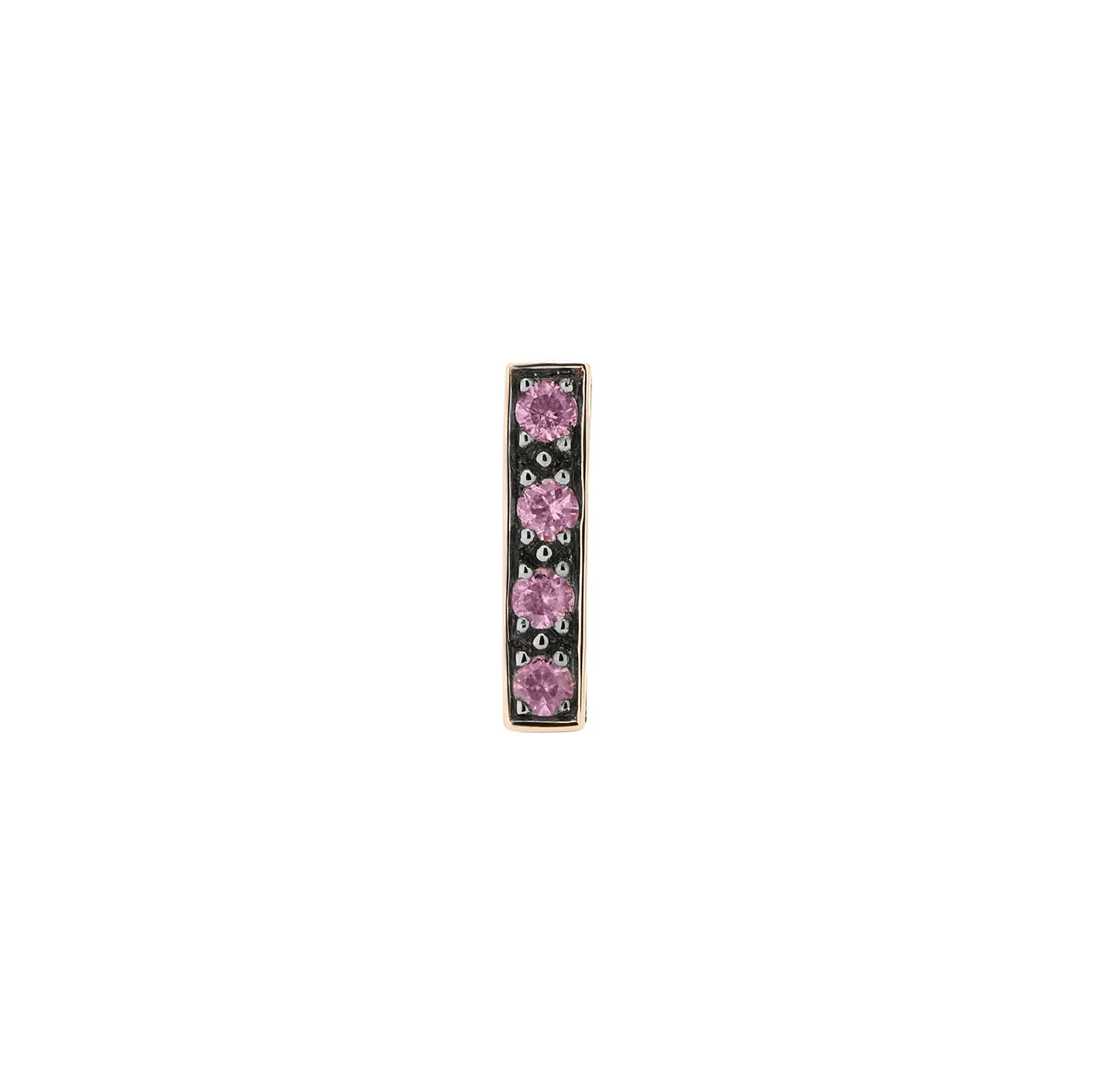 CANDY BAR STUD PINK SAPPHIRES