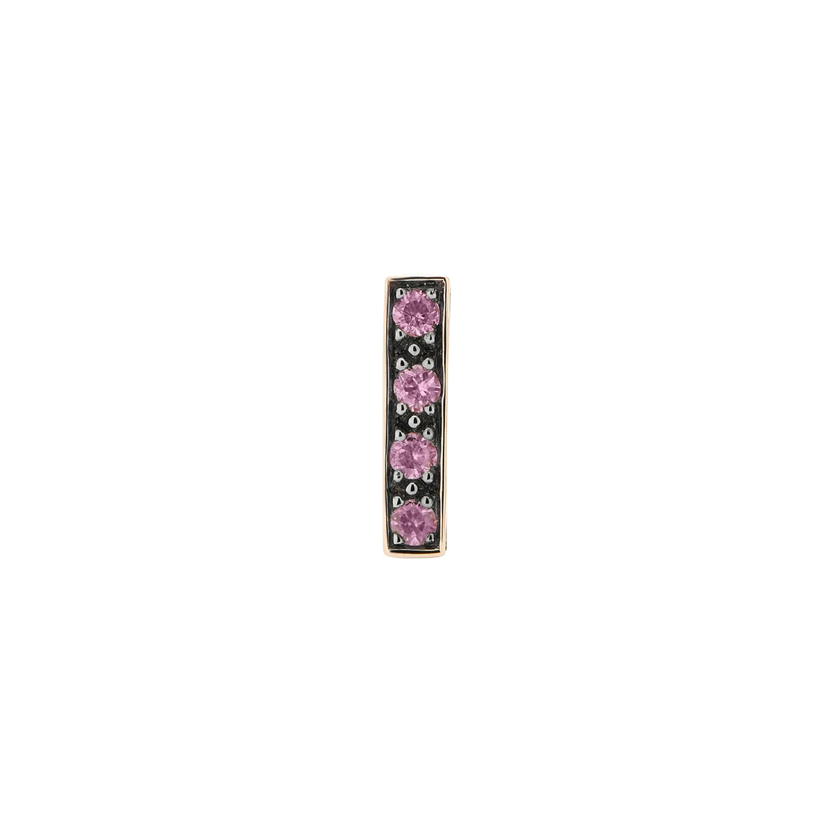 CANDY BAR STUD PINK SAPPHIRES