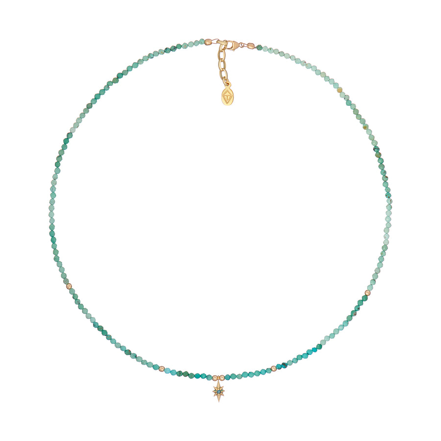 CAPELLA BEAD NECKLACE TURQUOISE & BLUE TOPAZ