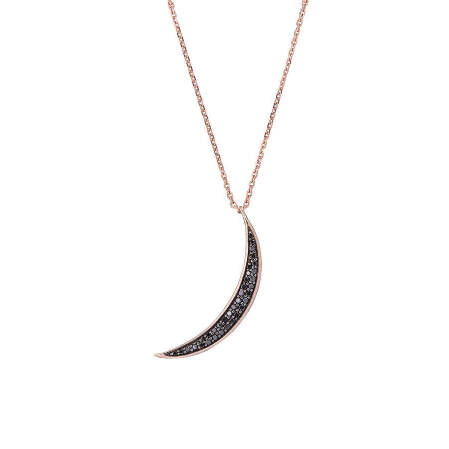 BY THE LIGHT OF THE MOON NECKLACE BLACK & CHAMPAGNE DIAMONDS