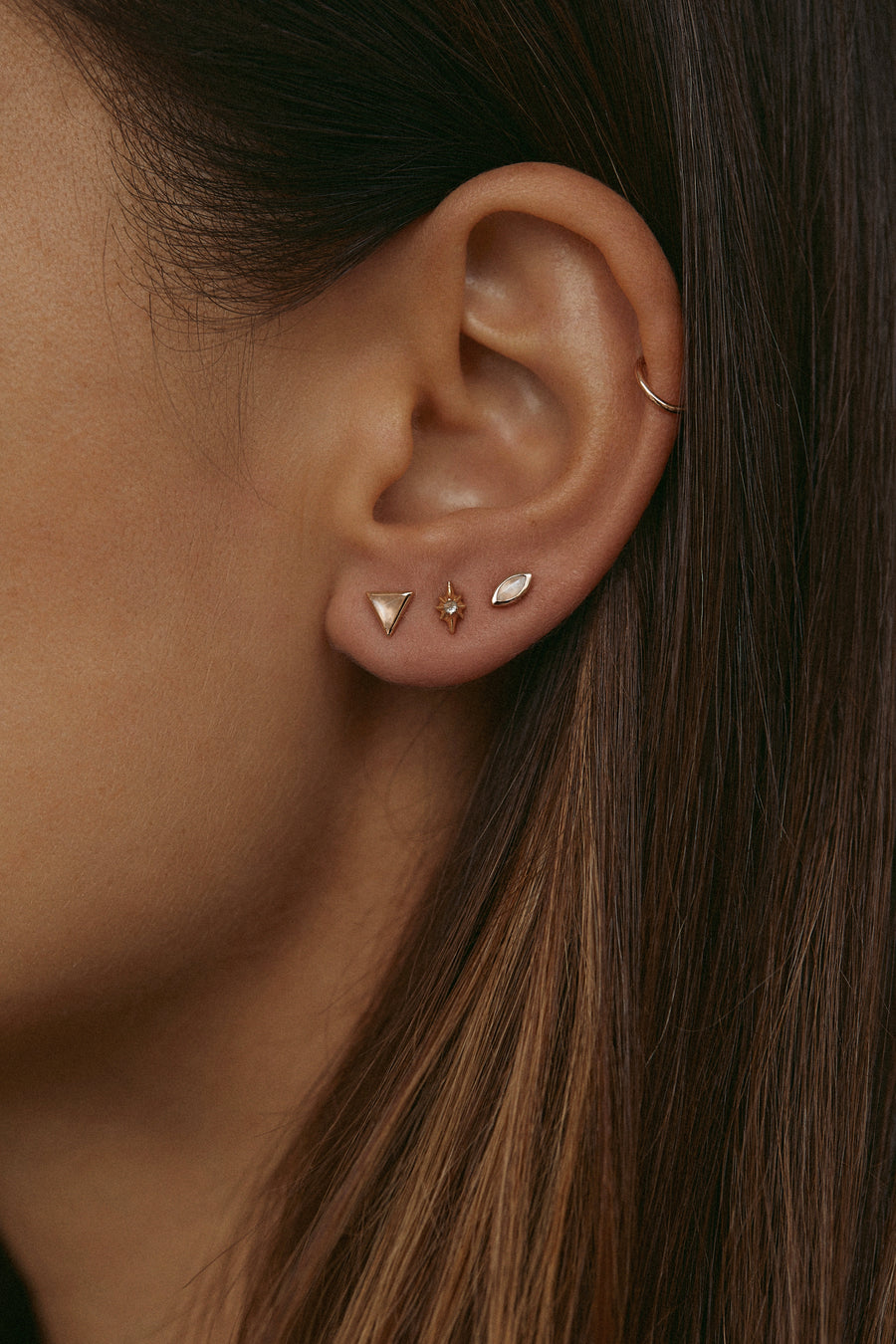 CAPELLA STUD GREY DIAMOND