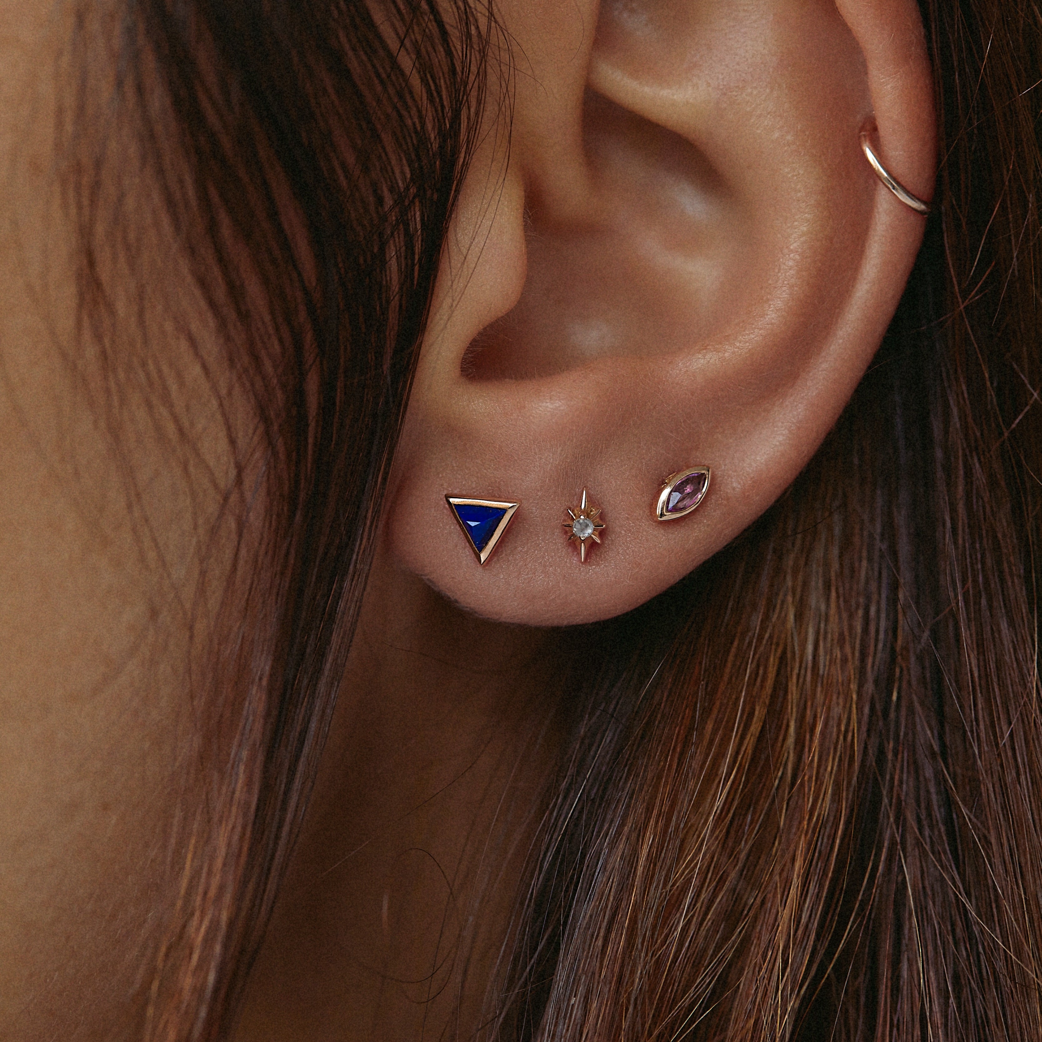 EYE SEE YOU STUD AMETHYST