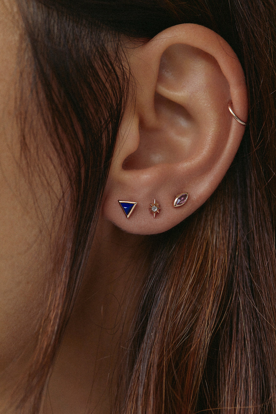 EYE SEE YOU STUD AMETHYST