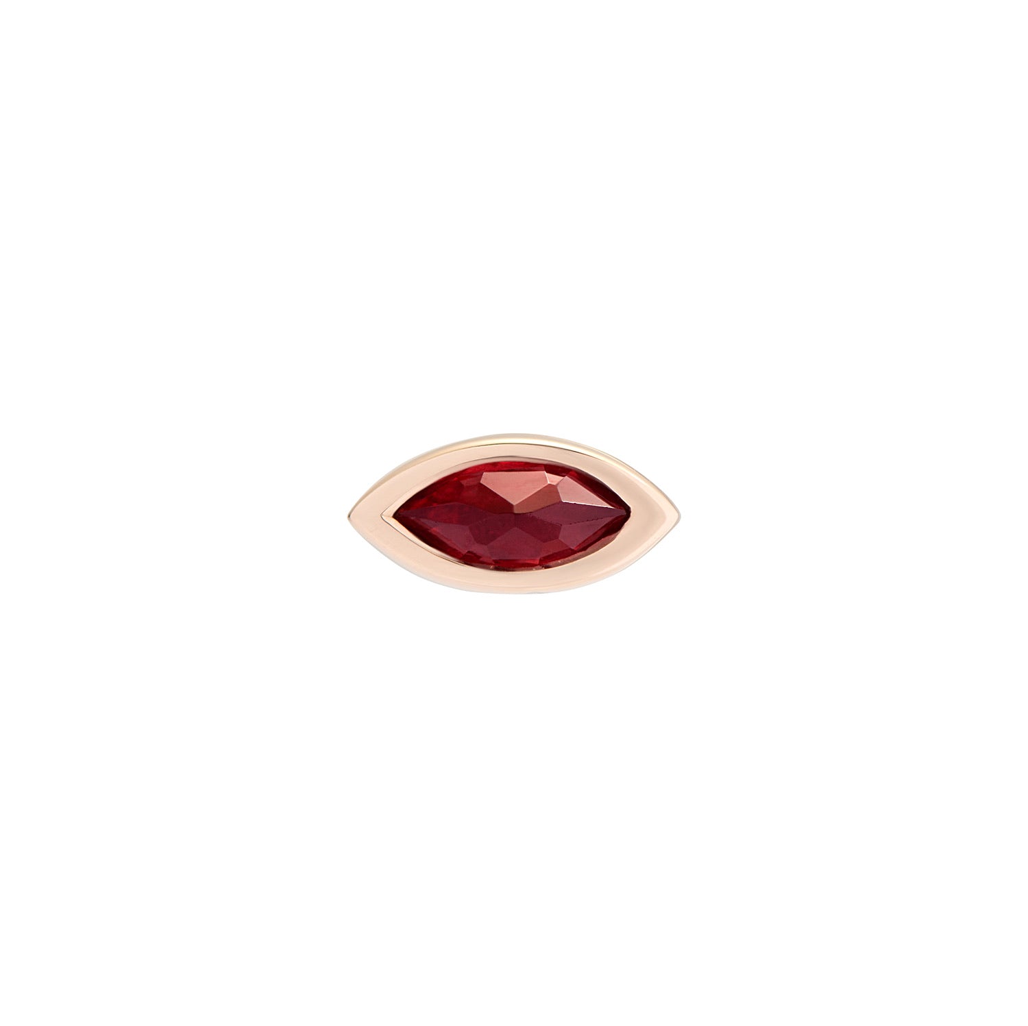EYE SEE YOU STUD RED GARNET