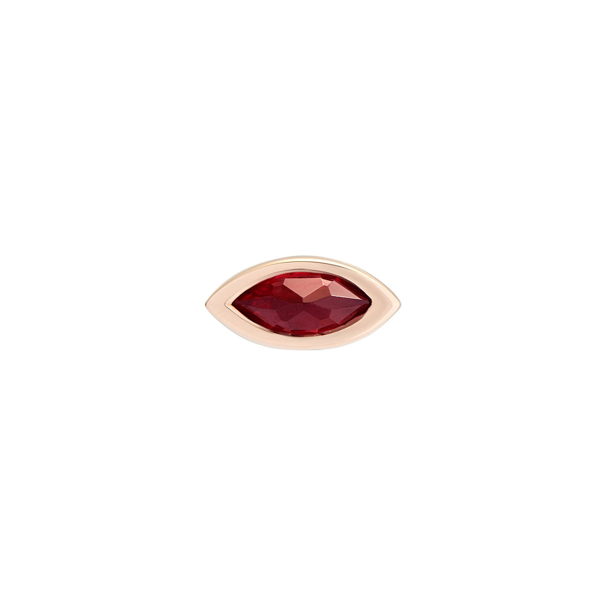 EYE SEE YOU STUD RED GARNET
