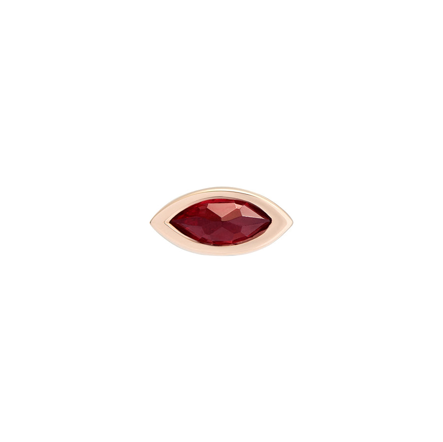 EYE SEE YOU STUD RED GARNET